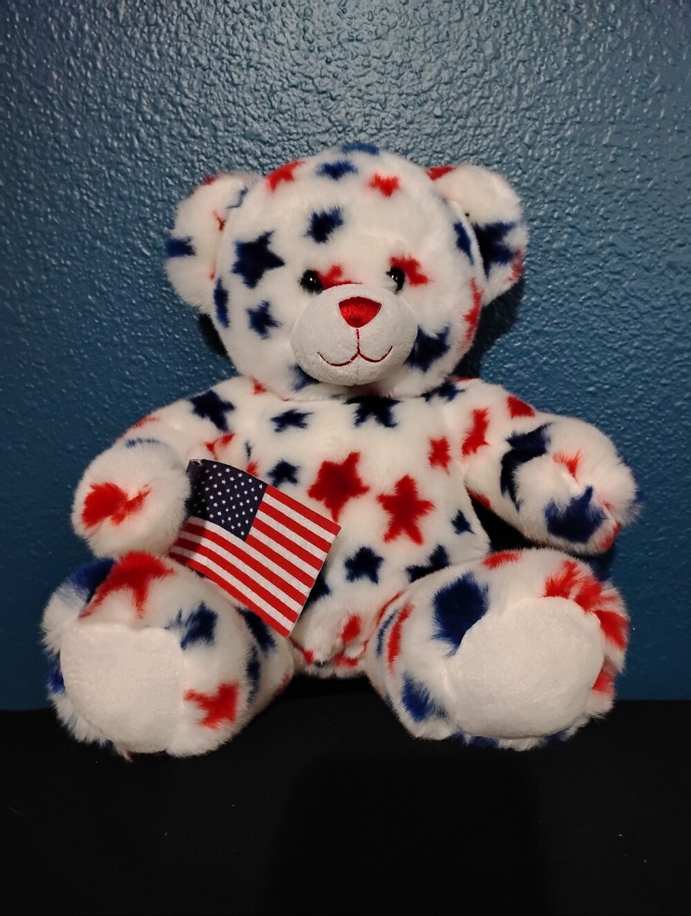 Build A Bear Red White Blue Star Spangled Banner Flag July 4th Teddy Bear Plush